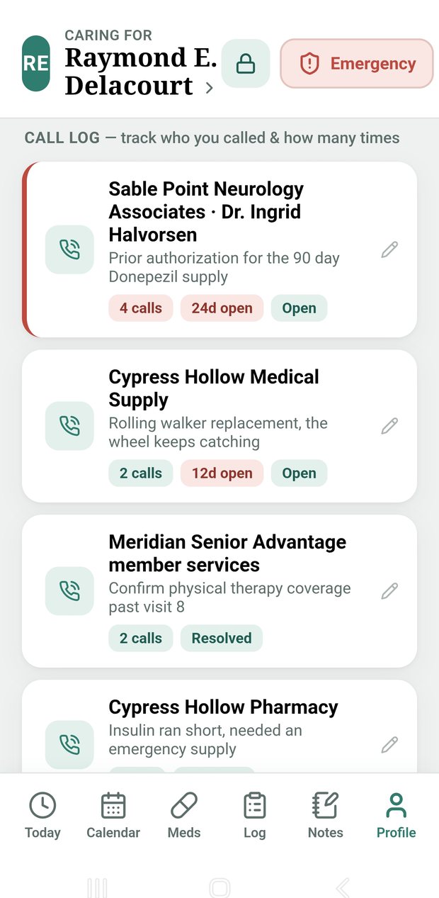 Call log